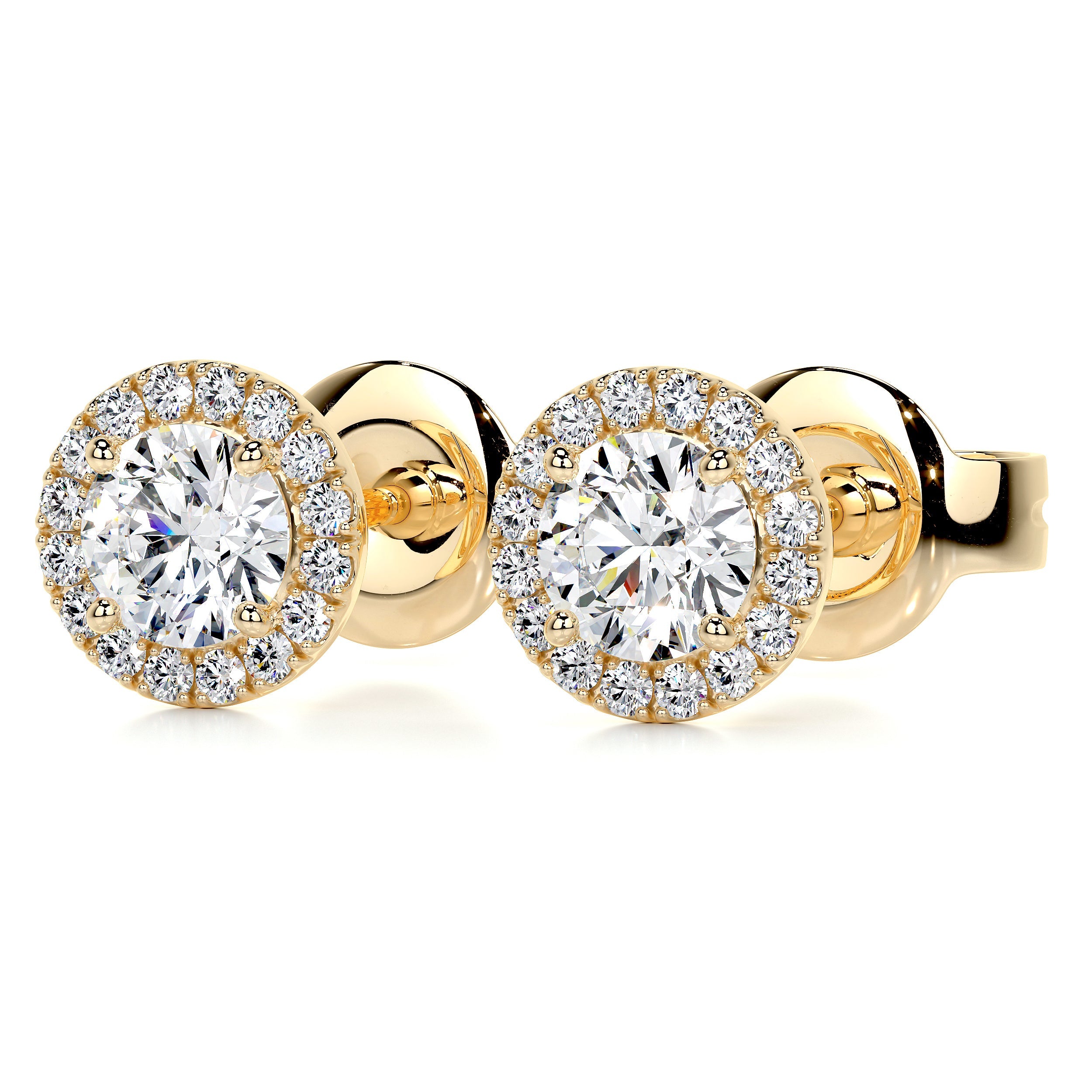 Petit Courtney Lab Grown Diamond Earrings -18K Yellow Gold