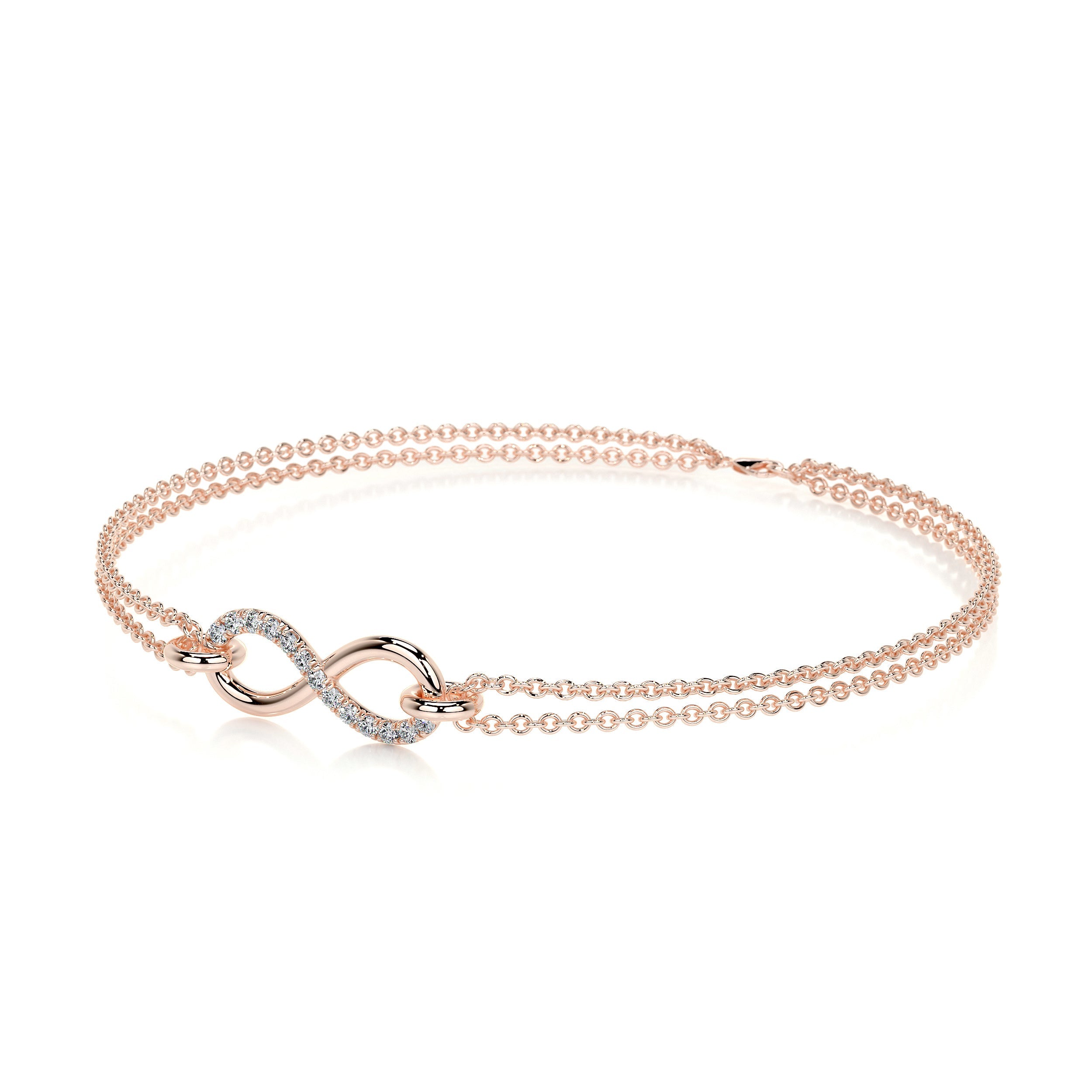 Candice Diamonds Bracelet   (0.07 Carat) -14K Rose Gold (RTS)