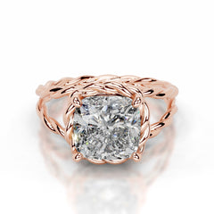 Yul Lab Grown Diamond Ring Square Cushion - 14K Rose Gold
