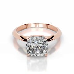 Evie Lab Grown Diamond Ring Square Cushion - 14K Rose Gold