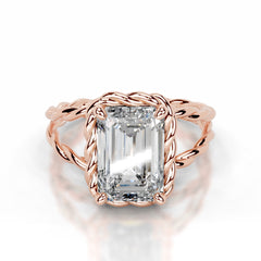 Yul Lab Grown Diamond Ring Emerald - 14K Rose Gold