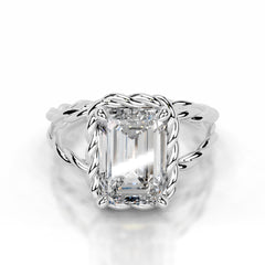 Yul Lab Grown Diamond Ring Emerald - 18K White Gold