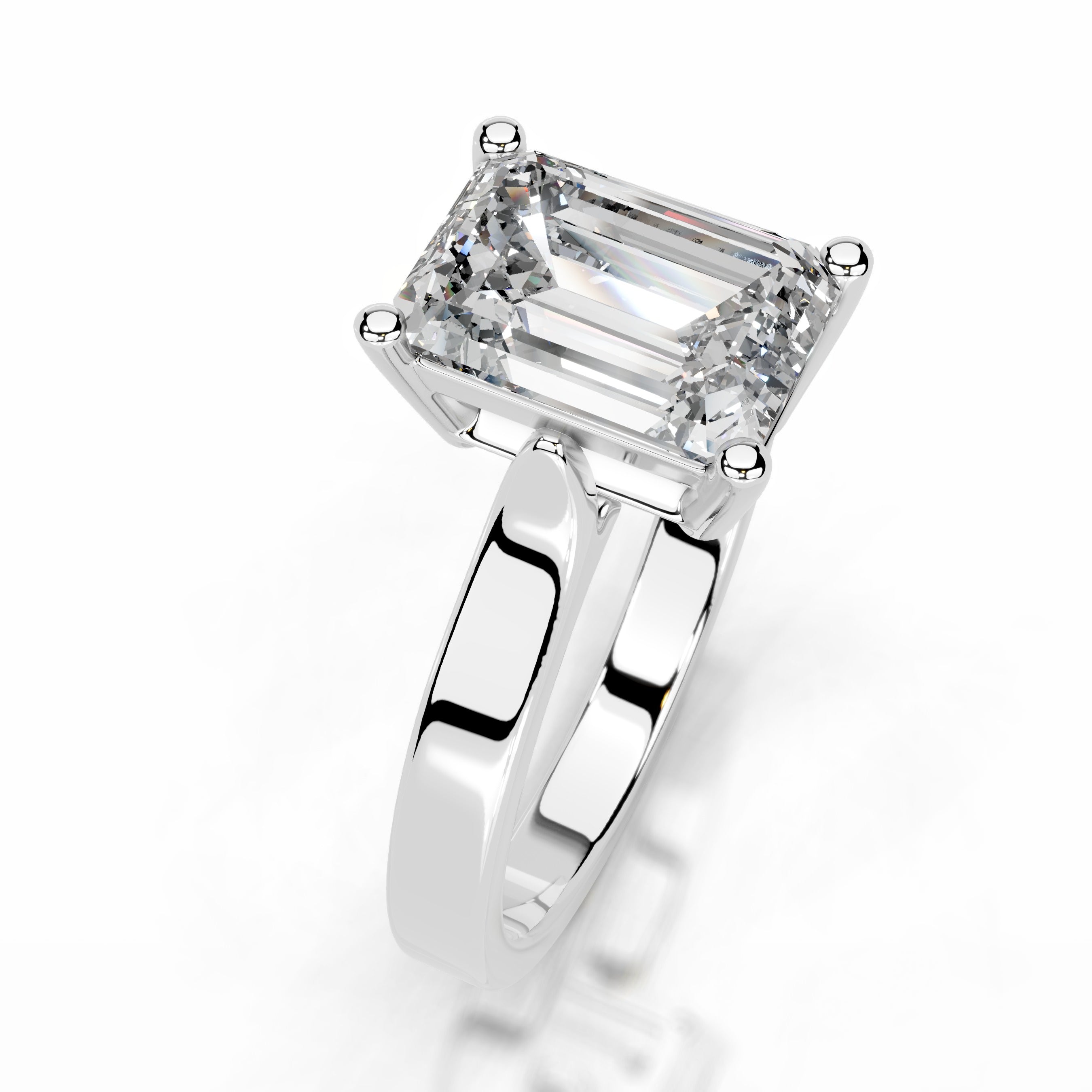 Daisy Lab Grown Diamond Ring - 14K White Gold