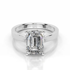 Daisy Lab Grown Diamond Ring - 14K White Gold