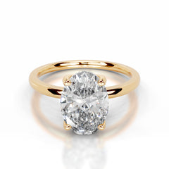 Phoenix Lab Grown Diamond Ring Oval - 18K Yellow Gold
