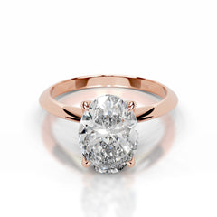 Evie Lab Grown Diamond Ring Oval - 14K Rose Gold