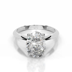 Evie Lab Grown Diamond Ring Oval - Platinum