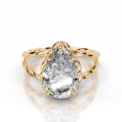 Yul Lab Grown Diamond Ring Pear - 18K Yellow Gold