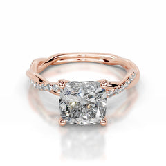 Crystal Lab Grown Diamond Ring - 14K Rose Gold
