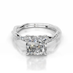 Crystal Lab Grown Diamond Ring - 18K White Gold