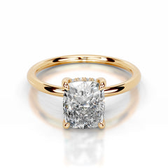 Willow Lab Grown Diamond Ring Elongated Cushion - 18K Yellow Gold