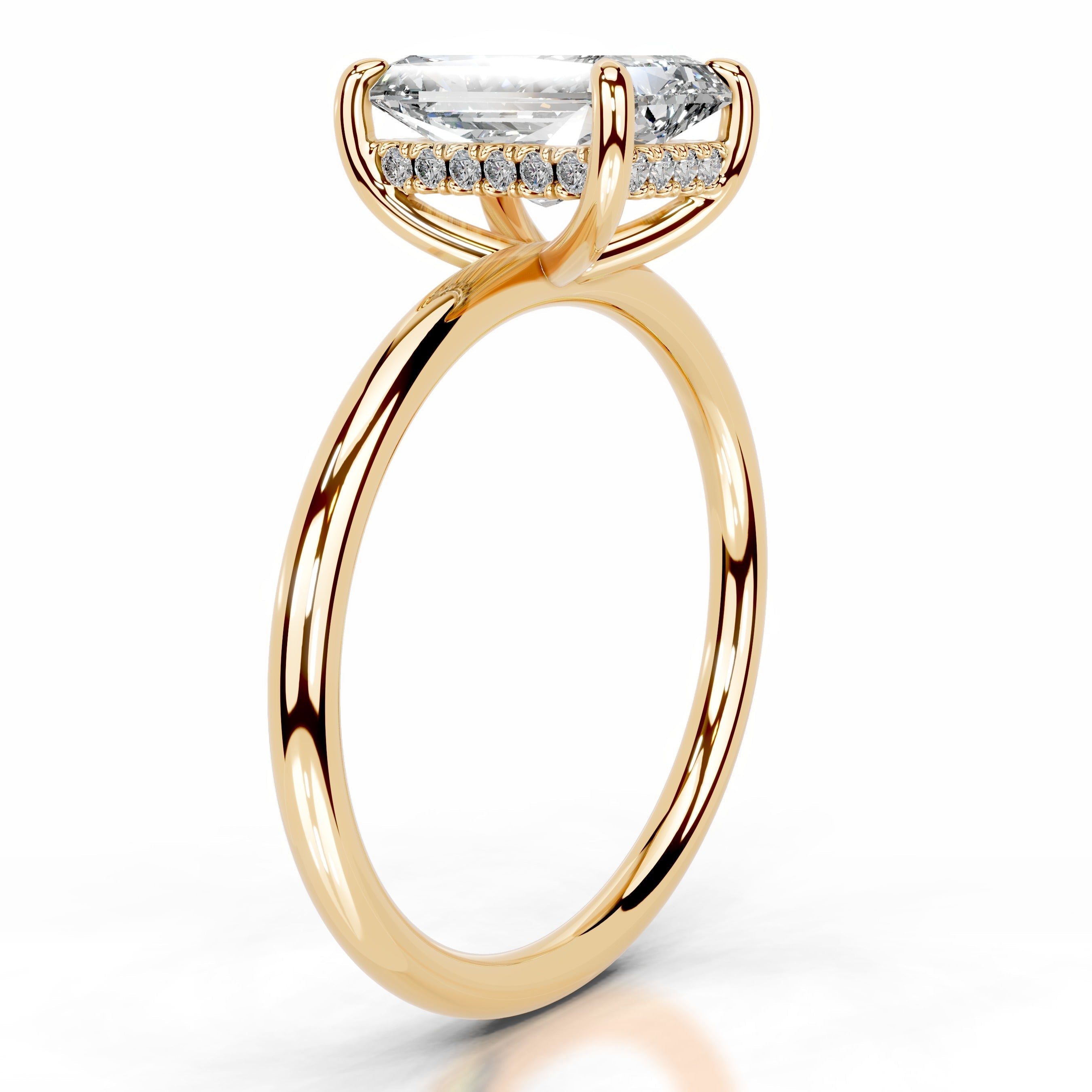 Willow Lab Grown Diamond Ring - 18K Yellow Gold (RTS)