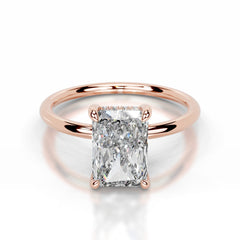 Willow Lab Grown Diamond Ring Elongated Radiant - 14K Rose Gold
