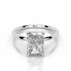 Willow Lab Grown Diamond Ring Elongated Radiant - 18K White Gold