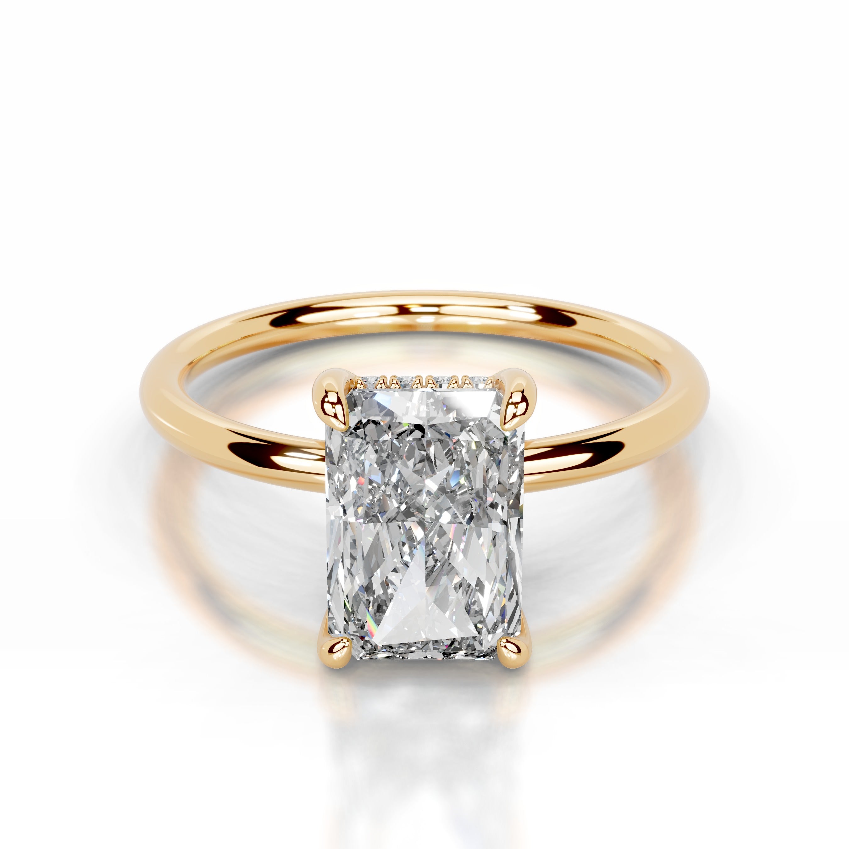Willow Lab Grown Diamond Ring Elongated Radiant - 18K Yellow Gold (RTS)