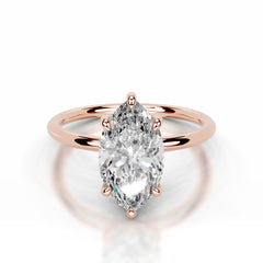 Willow Lab Grown Diamond Ring Marquise - 14K Rose Gold