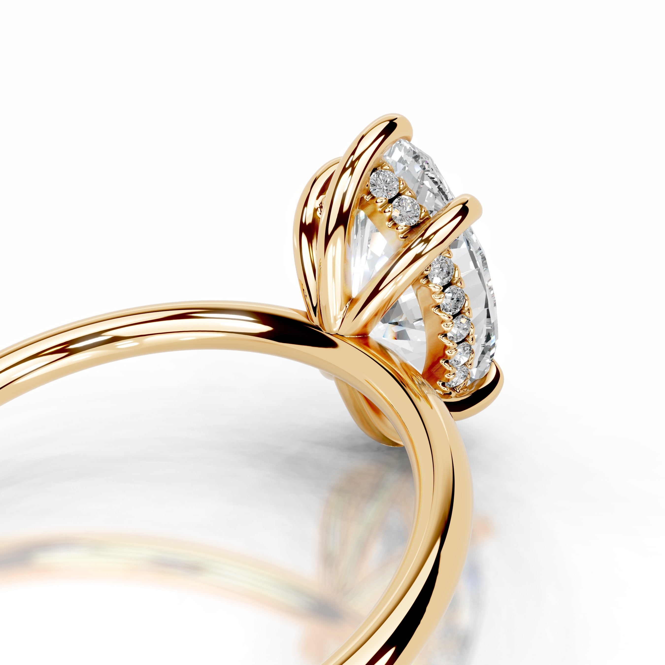 Willow Lab Grown Diamond Ring Marquise - 18K Yellow Gold (RTS)
