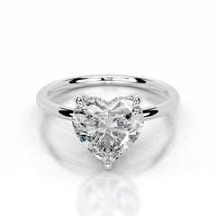 Willow Lab Grown Diamond Ring Heart - 14K White Gold