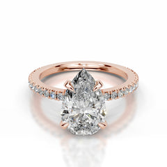 Luisana Lab Grown Diamond Ring Pear - 14K Rose Gold