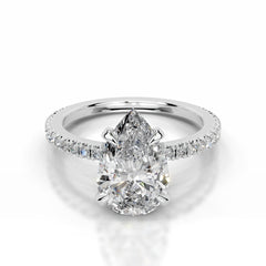 Luisana Lab Grown Diamond Ring Pear - Platinum