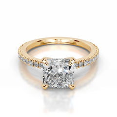 Luisana Lab Grown Diamond Ring Princess - 18K Yellow Gold