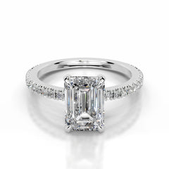 Luisana Lab Grown Diamond Ring Emerald - Platinum