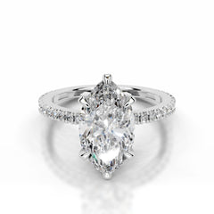 Luisana Lab Grown Diamond Ring Marquise - 18K White Gold