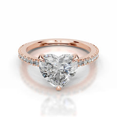 Luisana Lab Grown Diamond Ring Heart - 14K Rose Gold