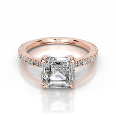 Luisana Lab Grown Diamond Ring Asscher - 14K Rose Gold