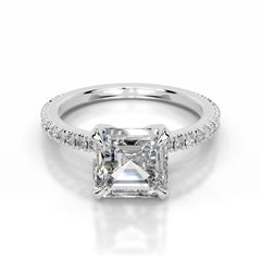 Luisana Lab Grown Diamond Ring Asscher - 14K White Gold