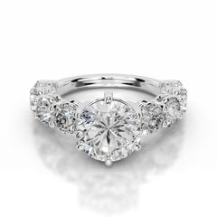 Odin Lab Grown Diamond Ring Round - 14K White Gold