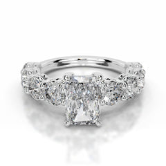 Odin Lab Grown Diamond Ring Elongated Radiant - 18K White Gold