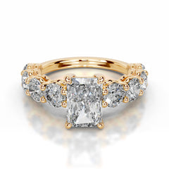 Odin Lab Grown Diamond Ring Elongated Radiant - 18K Yellow Gold