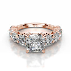 Odin Lab Grown Diamond Ring Square Cushion - 14K Rose Gold