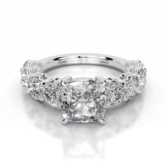 Odin Lab Grown Diamond Ring Square Cushion - 18K White Gold