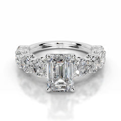 Odin Lab Grown Diamond Ring Emerald - 18K White Gold