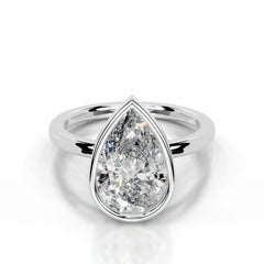 Dima Lab Grown Diamond Ring Pear - 14K White Gold