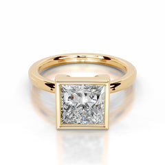 Dima Lab Grown Diamond Ring Princess - 18K Yellow Gold