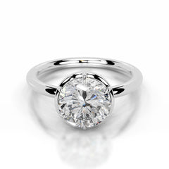 Narcisa Round Lab Grown Diamond Ring - 18K White Gold