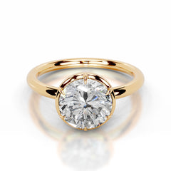 Narcisa Round Lab Grown Diamond Ring - 18K Yellow Gold