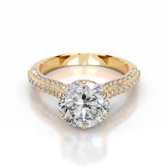 Joana Lab Grown Diamond Ring Round - 18K Yellow Gold