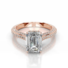 Joana Lab Grown Diamond Ring Emerald - 14K Rose Gold