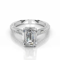 Joana Lab Grown Diamond Ring Emerald - 18K White Gold