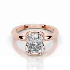 Thor Lab Grown Diamond Ring Elongated Cushion - 14K Rose Gold
