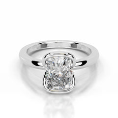 Thor Lab Grown Diamond Ring Elongated Cushion - 14K White Gold