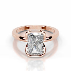 Thor Lab Grown Diamond Ring Elongated Radiant - 14K Rose Gold
