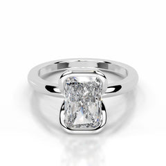 Thor Lab Grown Diamond Ring Elongated Radiant - 18K White Gold