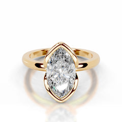 Thor Lab Grown Diamond Ring Marquise - 18K Yellow Gold