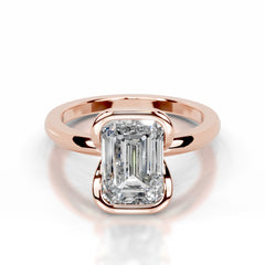 Thor Lab Grown Diamond Ring Emerald - 14K Rose Gold