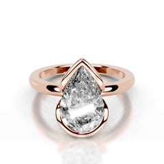 Thor Lab Grown Diamond Ring Pear - 14K Rose Gold